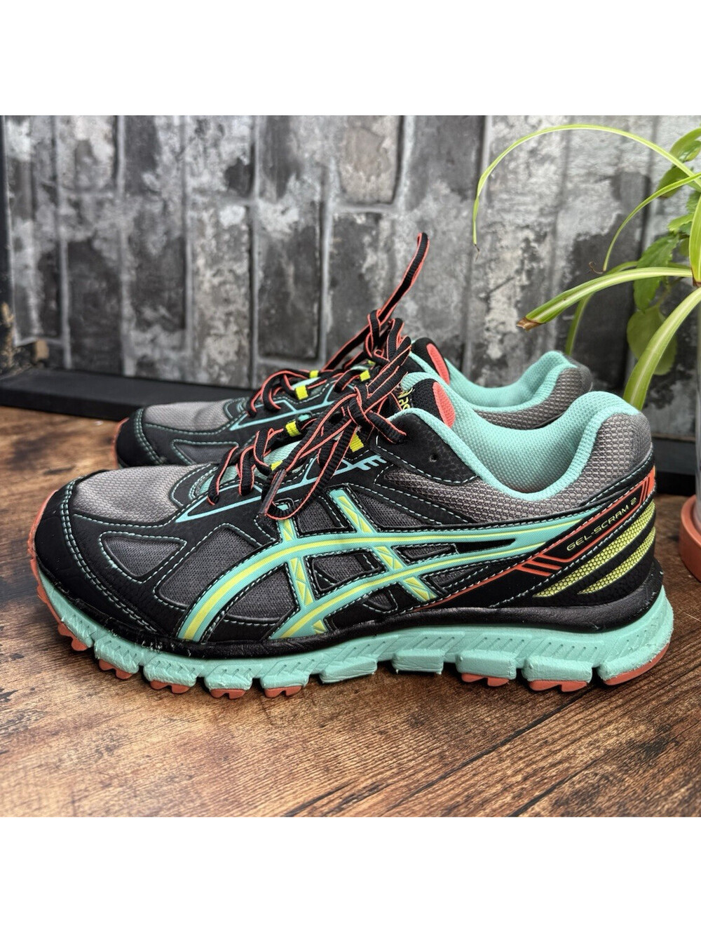 ASICS GEL-SCRAM 2 Black/Gray/Teal/Orange Low Top Lace-Up Men's Sneaker